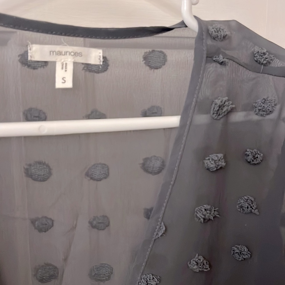 Maurices semi sheer tie front tunic - Picture 4 of 4